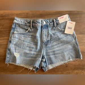 Wrangler: "high rise vintage 3" short" jean shorts